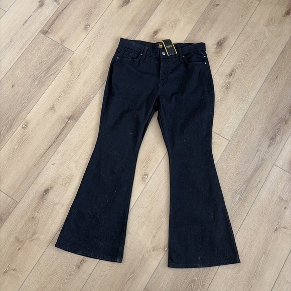 Lee Denim - NWT Lee Legendary Style Women's Size 16 16S Short Black Flare Leg Mid Rise Jeans